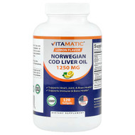 <img alt="Vitamatic, Norwegian Cod Liver Oil, Lemon, 120 Softgels" title="Vitamatic, Norwegian Cod Liver Oil, Lemon, 120 Softgels,602343800486"