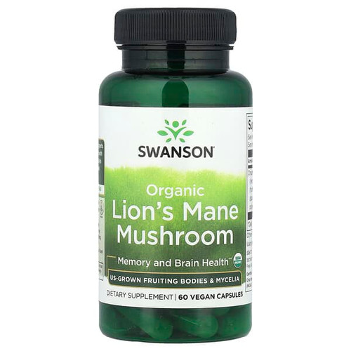 <img alt="Swanson, Organic Lions Mane Mushroom, 60 Vegan Capsules (500 mg per Capsule)" title="Swanson, Organic Lions Mane Mushroom, 60 Vegan Capsules (500 mg per Capsule),087614119458"