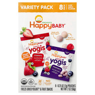<img alt="Happy Family Organics, Happy Baby, Organic Yogis, Freeze Dried Yogurt & Fruit Snacks, Crawling Baby, Variety Pack, 8 Pouches, 0.25 oz (7 g) Each" title="Happy Family Organics, Happy Baby, Organic Yogis, Freeze Dried Yogurt & Fruit Snacks, Crawling Baby, Variety Pack, 8 Pouches, 0.25 oz (7 g) Each,819573018493"