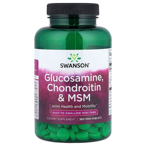 <img alt="Swanson Vitamins, Glucosamine, Chondroitin & MSM, 360 Mini Tablets" title="Swanson Vitamins, Glucosamine, Chondroitin & MSM, 360 Mini Tablets,087614111384"