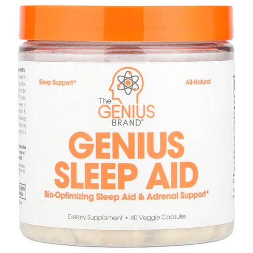 <img alt="The Genius Brand, Genius Sleep Aid, 40 Veggie Capsules" title="The Genius Brand, Genius Sleep Aid, 40 Veggie Capsules,850098008057"
