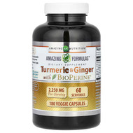<img alt="Amazing Nutrition, Turmeric & Ginger with BioPerine, 180 Veggie Capsules" title="Amazing Nutrition, Turmeric & Ginger with BioPerine, 180 Veggie Capsules,819209021637"