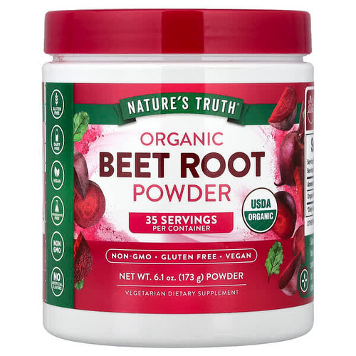 <img alt="Natures Truth, Organic Beet Root Powder, 6.1 oz (173 g)" title="Natures Truth, Organic Beet Root Powder, 6.1 oz (173 g),840093110626"