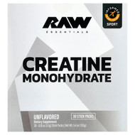 <img alt="Raw Nutrition, Essentials, Creatine Monohydrate, Unflavored, 30 Stick Packs, 0.18 oz (5.1 g) Each" title="Raw Nutrition, Essentials, Creatine Monohydrate, Unflavored, 30 Stick Packs, 0.18 oz (5.1 g) Each,850063790833"