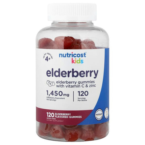 <img alt="Nutricost, Kids, Elderberry Gummies, Ages 4+, 120 Gummies" title="Nutricost, Kids, Elderberry Gummies, Ages 4+, 120 Gummies,810014672533"