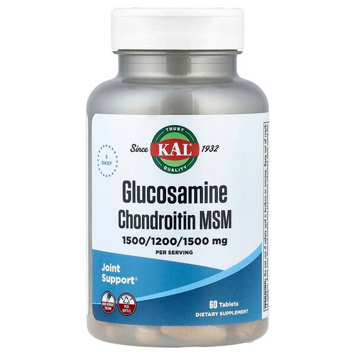 <img alt="KAL, Glucosamine Chondroitin MSM, 60 Tablets" title="KAL, Glucosamine Chondroitin MSM, 60 Tablets,021245726609"