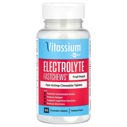 <img alt="Vitassium, Electrolyte FastChews, Fruit Punch , 60 Chewable Tablets" title="Vitassium, Electrolyte FastChews, Fruit Punch , 60 Chewable Tablets,689076986182"