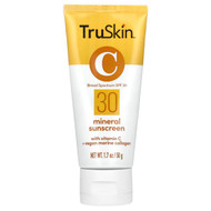 <img alt="TruSkin, Mineral Sunscreen with Vitamin C + Vegan Marine Collagen, SPF 30, 1.7 oz (50 g)" title="TruSkin, Mineral Sunscreen with Vitamin C + Vegan Marine Collagen, SPF 30, 1.7 oz (50 g),850001641647"
