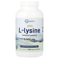 <img alt="Micro Ingredients, Pure L Lysine, Maximum Potency, 300 Vegetarian Capsules (500 mg per Capsule)" title="Micro Ingredients, Pure L Lysine, Maximum Potency, 300 Vegetarian Capsules (500 mg per Capsule),850069023706"