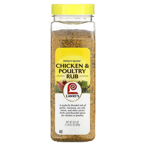 <img alt="Lawrys, Perfect Blend, Chicken & Poultry Rub, 1 lb 8.5 oz (694 g)" title="Lawrys, Perfect Blend, Chicken & Poultry Rub, 1 lb 8.5 oz (694 g),021500222037"
