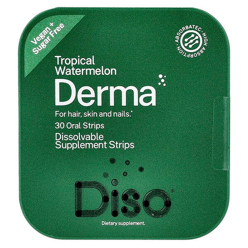 <img alt="Diso, Derma, Tropical Watermelon, 30 Oral Strips" title="Diso, Derma, Tropical Watermelon, 30 Oral Strips,850058480046"