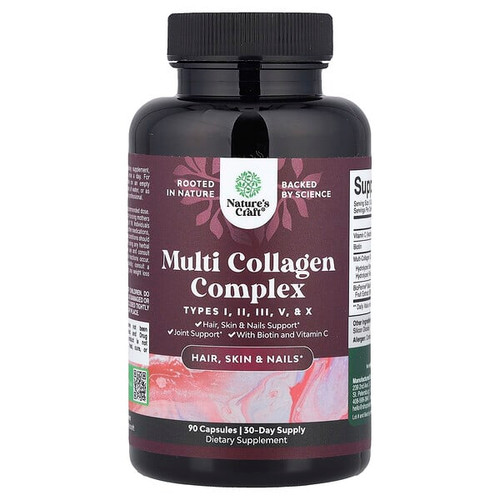 <img alt="Natures Craft, Multi Collagen Complex, 90 Capsules" title="Natures Craft, Multi Collagen Complex, 90 Capsules,793611599765"