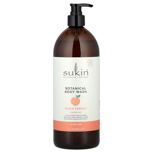 <img alt="Sukin, Botanical Body Wash, All Skin Types, Peach Perfect, 33.82 fl oz (1 l)" title="Sukin, Botanical Body Wash, All Skin Types, Peach Perfect, 33.82 fl oz (1 l),9327693012013"