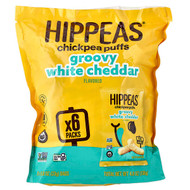 <img alt="Hippeas, Chickpea Puffs, Groovy White Cheddar, 6 Bags, 0.8 oz (23 g) Each" title="Hippeas, Chickpea Puffs, Groovy White Cheddar, 6 Bags, 0.8 oz (23 g) Each,810122080152"