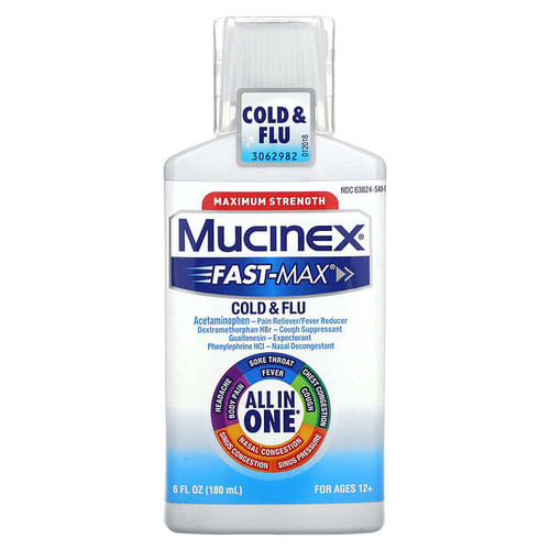 <img alt="Mucinex, Fast-Max Cold & Flu, Maximum Strength, Ages 12+, 6 fl oz (180 ml)" title="Mucinex, Fast-Max Cold & Flu, Maximum Strength, Ages 12+, 6 fl oz (180 ml),363824020662"