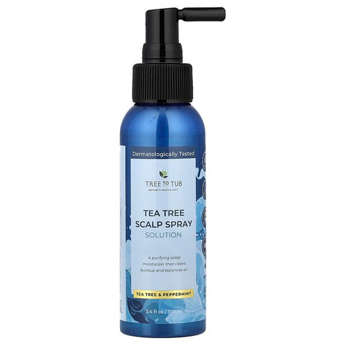 <img alt="Tree To Tub, Tea Tree Scalp Spray Solution, Tea Tree & Peppermint, 3.4 fl oz (100 ml)" title="Tree To Tub, Tea Tree Scalp Spray Solution, Tea Tree & Peppermint, 3.4 fl oz (100 ml),850037825578"