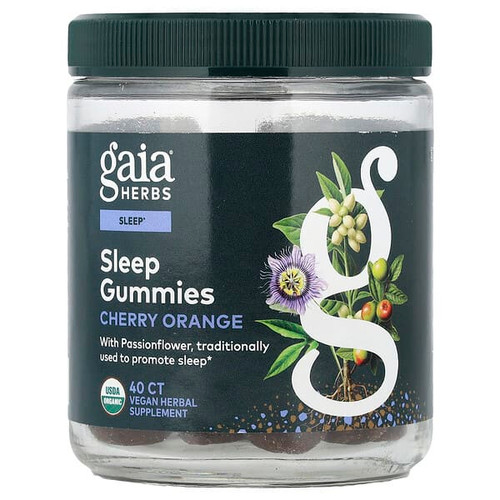<img alt="Gaia Herbs, Sleep Gummies, Cherry Orange, 40 Gummies" title="Gaia Herbs, Sleep Gummies, Cherry Orange, 40 Gummies,751063152112"