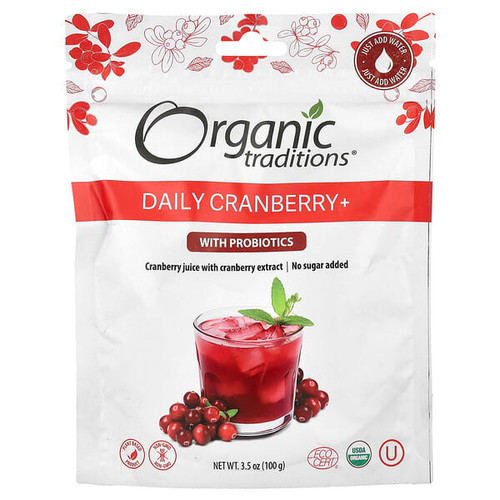 <img alt="Organic Traditions, Daily Cranberry+ With Probiotics, 3.5 oz (100 g)" title="Organic Traditions, Daily Cranberry+ With Probiotics, 3.5 oz (100 g),627733009690"