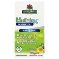 <img alt="Natures Answer, MulleinX Respiratory, NAC & Zinc, 90 Vegetarian Capsules" title="Natures Answer, MulleinX Respiratory, NAC & Zinc, 90 Vegetarian Capsules,083000162992"