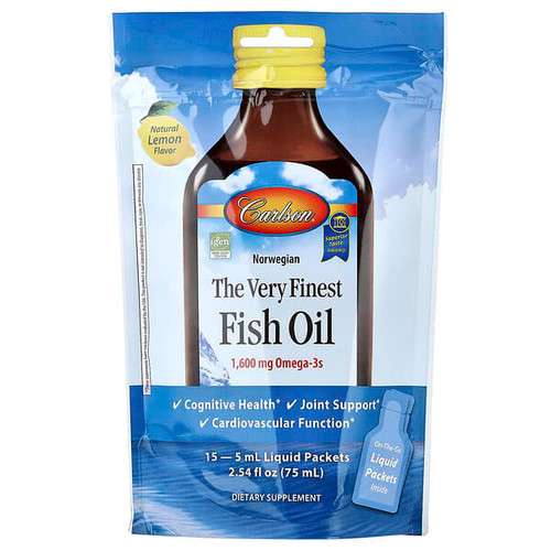 <img alt="Carlson, Norwegian, The Very Finest Fish Oil, Natural Lemon, 15 Packets, 0.17 fl oz (5 ml) Each" title="Carlson, Norwegian, The Very Finest Fish Oil, Natural Lemon, 15 Packets, 0.17 fl oz (5 ml) Each,088395154904"