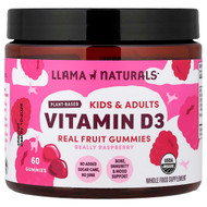 <img alt="Llama Naturals, Kids & Adults Plant-Based Vitamin D3, Real Fruit Gummies, Really Raspberry, 60 Gummies" title="Llama Naturals, Kids & Adults Plant-Based Vitamin D3, Real Fruit Gummies, Really Raspberry, 60 Gummies,860001569070"