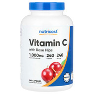 <img alt="Nutricost, Vitamin C with Rose Hips, 1,000 mg, 240 Capsules" title="Nutricost, Vitamin C with Rose Hips, 1,000 mg, 240 Capsules,810014675565"