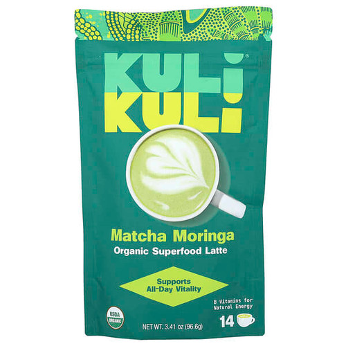 <img alt="Kuli Kuli, Organic Superfood Latte, Matcha Moringa, 3.41 oz (96.6 g)" title="Kuli Kuli, Organic Superfood Latte, Matcha Moringa, 3.41 oz (96.6 g),850030552204"