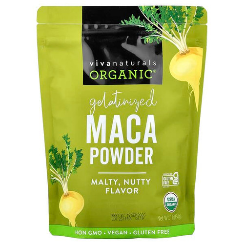 <img alt="Viva Naturals, Organic Gelatinized Maca Powder, 1 lb (454 g)" title="Viva Naturals, Organic Gelatinized Maca Powder, 1 lb (454 g),794168525764"