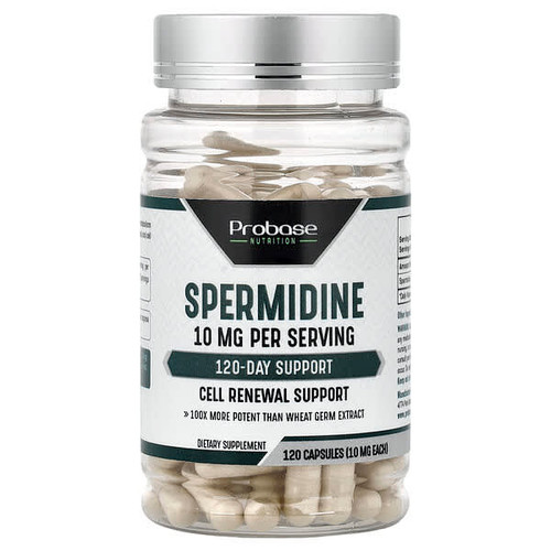 <img alt="Probase Nutrition, Spermidine, 10 mg, 120 Capsules" title="Probase Nutrition, Spermidine, 10 mg, 120 Capsules,793869582717"