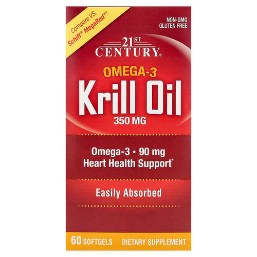 <img alt="21st Century, Krill Oil, 350 mg, 60 Softgels" title="21st Century, Krill Oil, 350 mg, 60 Softgels,740985273678"