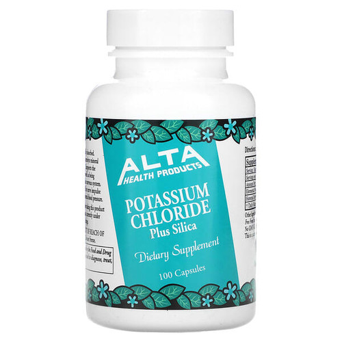 <img alt="Alta Health, Potassium Chloride, Plus Silica, 100 Capsules" title="Alta Health, Potassium Chloride, Plus Silica, 100 Capsules,076920000505"