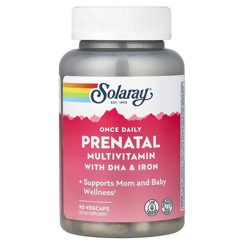 <img alt="Solaray, Once Daily, Prenatal Multivitamin With DHA & Iron, 90 VegCaps" title="Solaray, Once Daily, Prenatal Multivitamin With DHA & Iron, 90 VegCaps,076280558272"