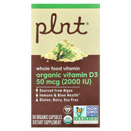 <img alt="Plnt, Organic Vitamin D3, 50 mcg (2,000 IU), 60 Organic Capsules" title="Plnt, Organic Vitamin D3, 50 mcg (2,000 IU), 60 Organic Capsules,766536072019"