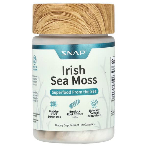 <img alt="Snap Supplements, Irish Sea Moss, 60 Capsules" title="Snap Supplements, Irish Sea Moss, 60 Capsules,850039253201"