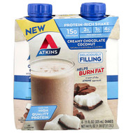 <img alt="Atkins, Protein-Rich Shake, Creamy Chocolate Coconut, 4 Shakes, 11 fl oz (325 ml) Each" title="Atkins, Protein-Rich Shake, Creamy Chocolate Coconut, 4 Shakes, 11 fl oz (325 ml) Each,637480004558"