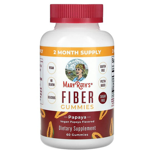 <img alt="MaryRuths, Fiber Gummies, Papaya, 60 Gummies" title="MaryRuths, Fiber Gummies, Papaya, 60 Gummies,850036700708"