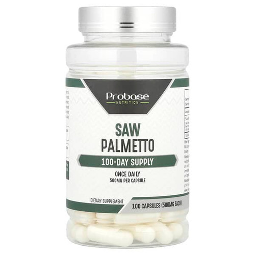 <img alt="Probase Nutrition, Saw Palmetto, 500 mg, 100 Capsules" title="Probase Nutrition, Saw Palmetto, 500 mg, 100 Capsules,860012697618"