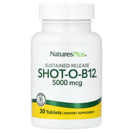 <img alt="NaturesPlus, Shot-O-B12, Sustained Release, 5,000 mcg, 30 Tablets" title="NaturesPlus, Shot-O-B12, Sustained Release, 5,000 mcg, 30 Tablets,097467017351"