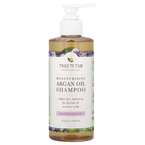 <img alt="Tree To Tub, Moisturizing Argan Oil Shampoo, For Dry Hair & Sensitive Scalp, Relaxing Lavender, 8.5 fl oz (250 ml)" title="Tree To Tub, Moisturizing Argan Oil Shampoo, For Dry Hair & Sensitive Scalp, Relaxing Lavender, 8.5 fl oz (250 ml),724597482192"