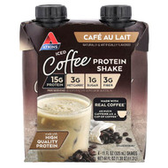<img alt="Atkins, Iced Coffee Protein Shake, Cafe Au Lait, 4 Shakes, 11 fl oz (325 ml) Each" title="Atkins, Iced Coffee Protein Shake, Cafe Au Lait, 4 Shakes, 11 fl oz (325 ml) Each,637480081467"