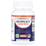 <img alt="Vitamatic, Methyl B12, Natural Berry, 240 Fast Dissolve Tablets" title="Vitamatic, Methyl B12, Natural Berry, 240 Fast Dissolve Tablets,810078476634"
