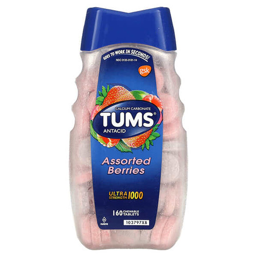 <img alt="Tums, Ultra Strength Antacid,  Assorted Berries, 1,000 mg, 160 Chewable Tablets" title="Tums, Ultra Strength Antacid,  Assorted Berries, 1,000 mg, 160 Chewable Tablets,307660746553"