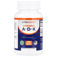 <img alt="Vitamatic, Vitamins A, D, K, 180 Vegetable Capsules" title="Vitamatic, Vitamins A, D, K, 180 Vegetable Capsules,810078474944"