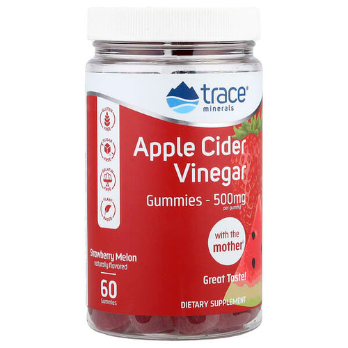 <img alt="Trace, Apple Cider Vinegar Gummies, Strawberry Melon , 500 mg, 60 Gummies" title="Trace, Apple Cider Vinegar Gummies, Strawberry Melon , 500 mg, 60 Gummies,878941005657"