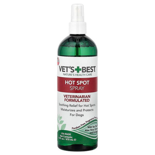 <img alt="Vets Best, Hot Spot Spray, For Dogs, 16 fl oz (470 ml)" title="Vets Best, Hot Spot Spray, For Dogs, 16 fl oz (470 ml),031658100088"