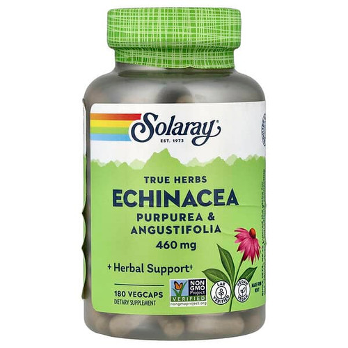 <img alt="Solaray, True Herbs, Echinacea, 460 mg, 180 VegCaps" title="Solaray, True Herbs, Echinacea, 460 mg, 180 VegCaps,076280124354"