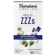 <img alt="Himalaya, Hello ZZZs, 60 Vegan Capsules" title="Himalaya, Hello ZZZs, 60 Vegan Capsules,605069991179"