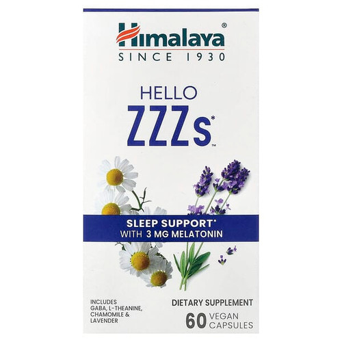 <img alt="Himalaya, Hello ZZZs, 60 Vegan Capsules" title="Himalaya, Hello ZZZs, 60 Vegan Capsules,605069991179"