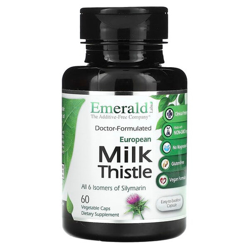 <img alt="Emerald Laboratories, European Milk Thistle, 60 Vegetable Caps" title="Emerald Laboratories, European Milk Thistle, 60 Vegetable Caps,743650104369"