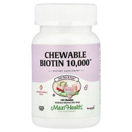<img alt="Maxi Health, Chewable Biotin 10,000, Natural Strawberry, 10,000 mcg, 100 Chewies" title="Maxi Health, Chewable Biotin 10,000, Natural Strawberry, 10,000 mcg, 100 Chewies,753406442102"